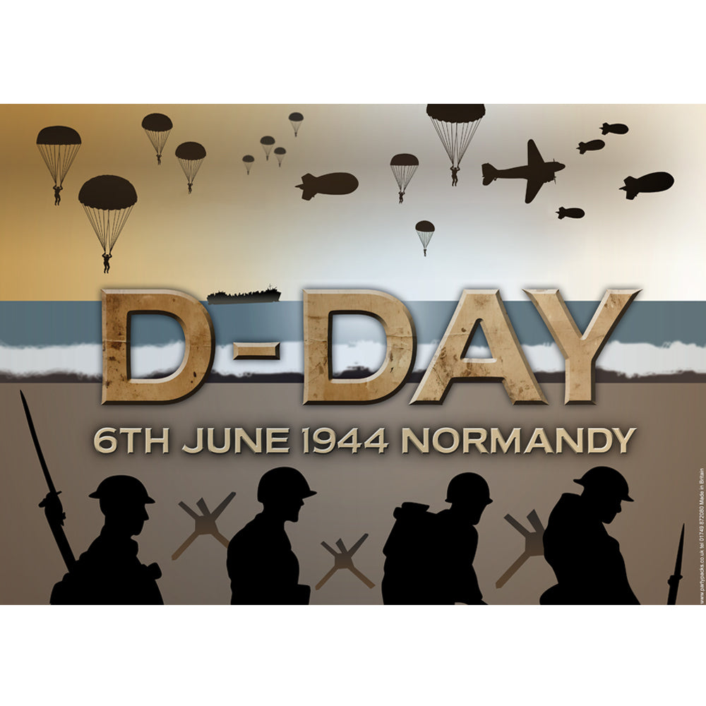 D-Day Anniversary Poster Decoration - A3