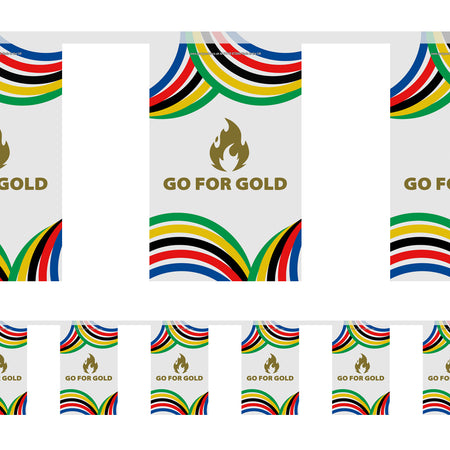 Go for Gold Summer World Games Flag Interior Bunting - 2.4m