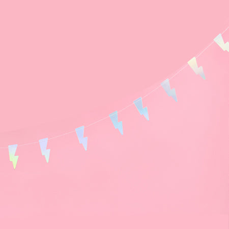 Irridescent Lightening Bolt Garland - 1.2m