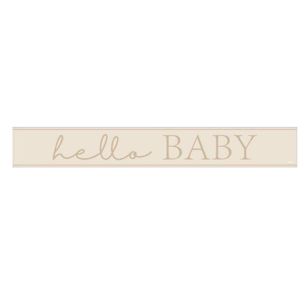 Hello Baby Neutral Foil Banner - 2.7m