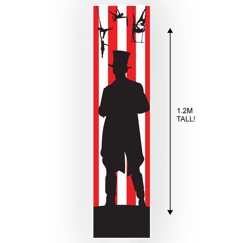 Circus Red & White Stripe Ringmaster Portrait Wall & Door Banner - 1.2m