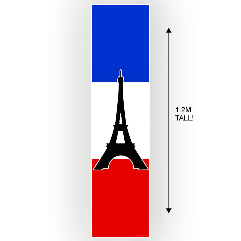 French Flag Eiffel Tower Portrait Wall & Door Banner - 1.2m