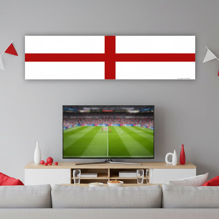 England St George's Themed Flag Banner - 120 x 30cm