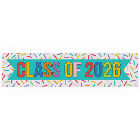 Graduation Celebration Class of 2026 Banner - 120cm x 30cm