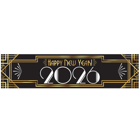Happy New Year 2026 Banner Decoration - 1.2m