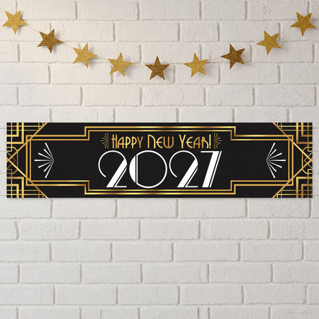 Happy New Year 2027 Banner Decoration - 1.2m