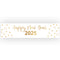 Happy New Year 2025 Gold Stars Banner Decoration - 1.2m