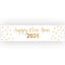 Happy New Year 2026 Gold Stars Banner Decoration - 1.2m