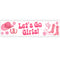 Pink Cowgirl Wild West Paper Banner - 1.2m