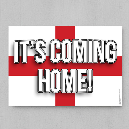 It's Coming Home Football Poster - A3