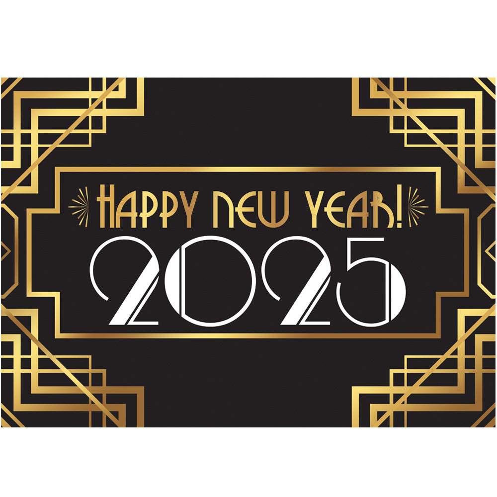 1920's Style Happy New Year 2025 Poster Decoration - A3