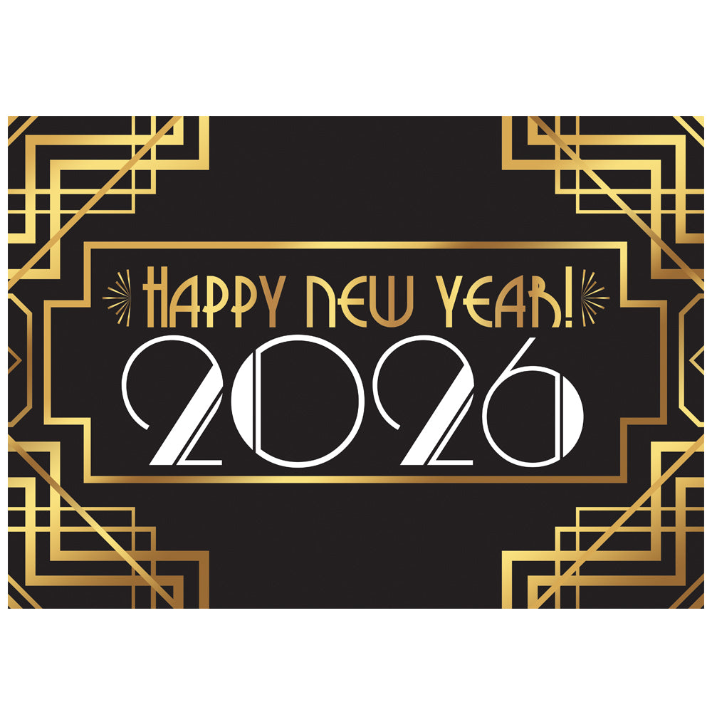 1920's Style Happy New Year 2026 Poster Decoration - A3
