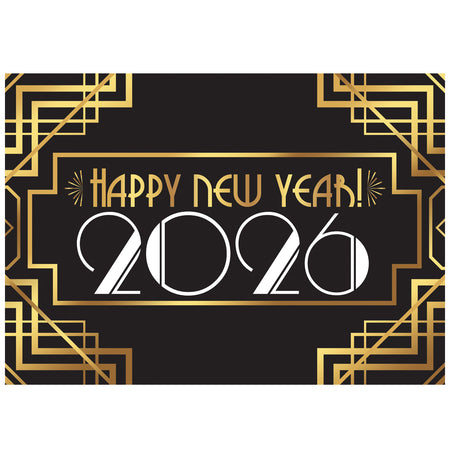 1920's Style Happy New Year 2026 Poster Decoration - A3