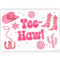 Pink Cowgirl Wild West Poster - A3