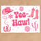 Pink Cowgirl Wild West Poster - A3