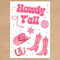 Pink Cowgirl Howdy Poster - A3