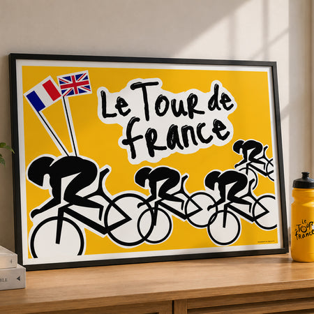 Tour de France Themed Poster - A3