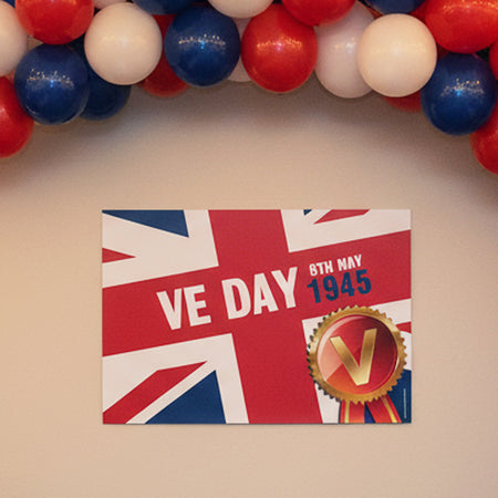 VE Day Union Jack Poster Decoration - A3