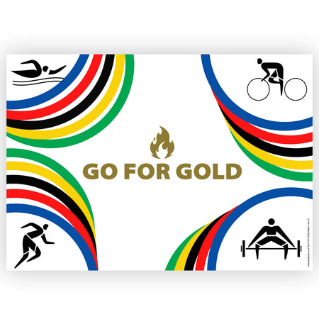 Gold for Gold Summer World Games Poster - A3
