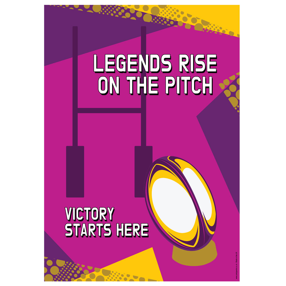 Women's Rugby Poster Decoration - A3