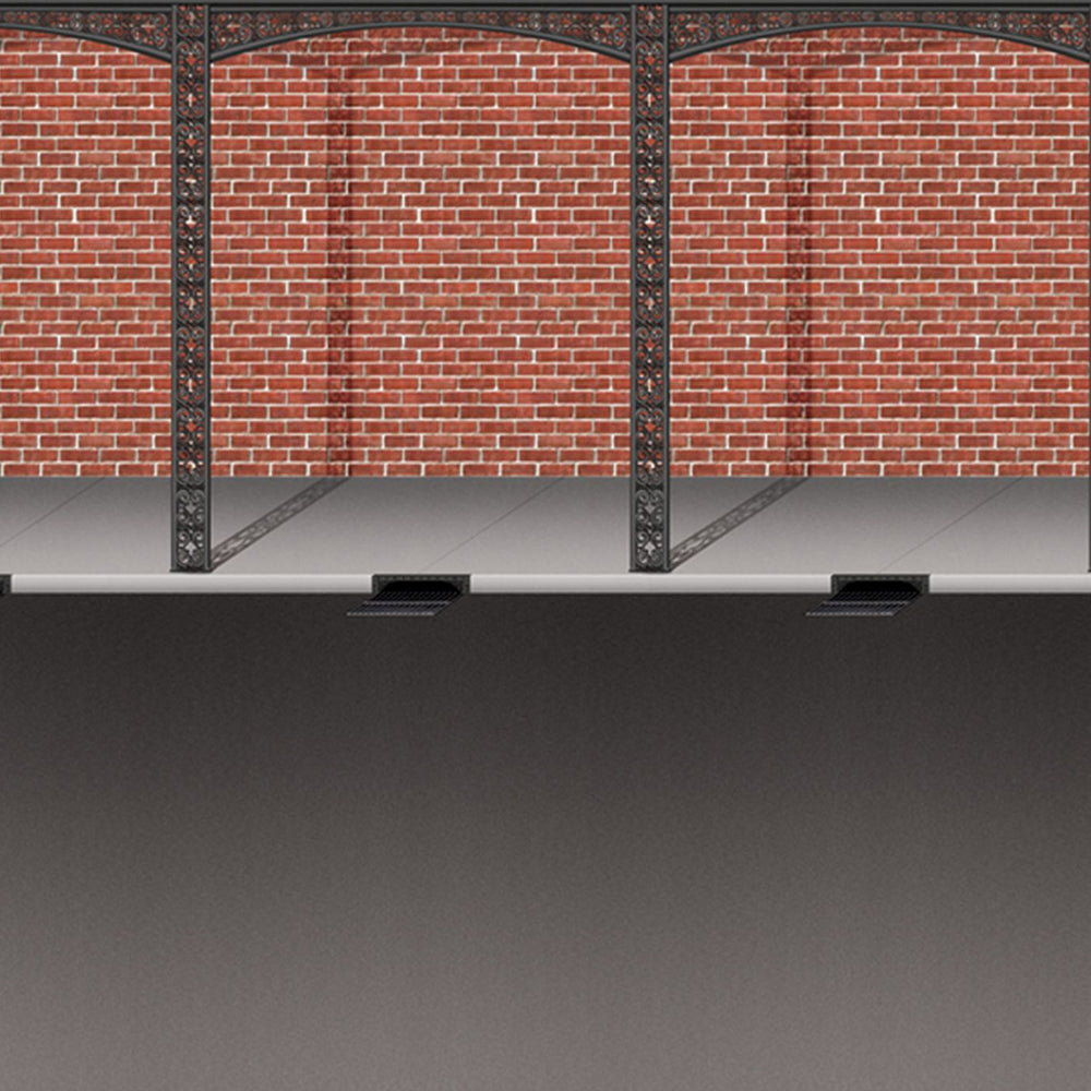 Brick Wall & Street Backdrop Decoration - 9.14m