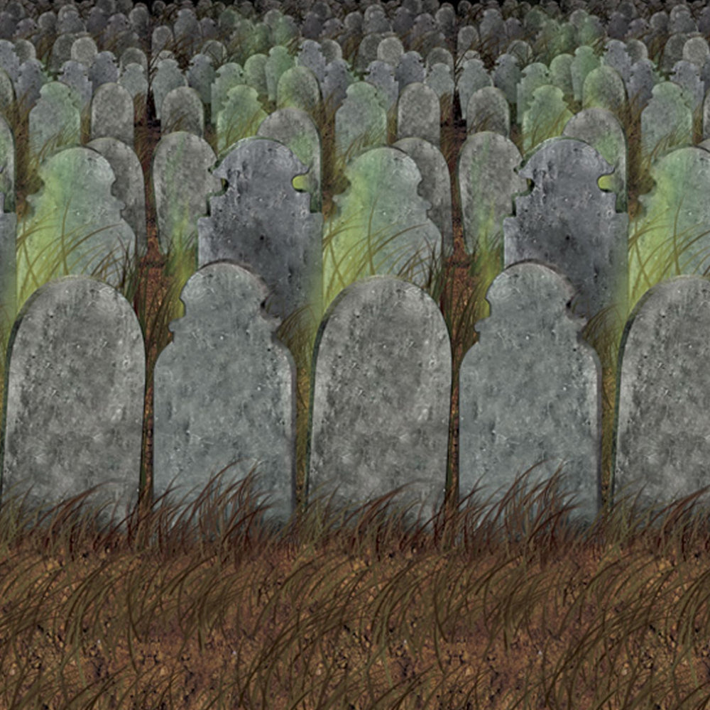 Graveyard Backdrop Decoration - 9.14m