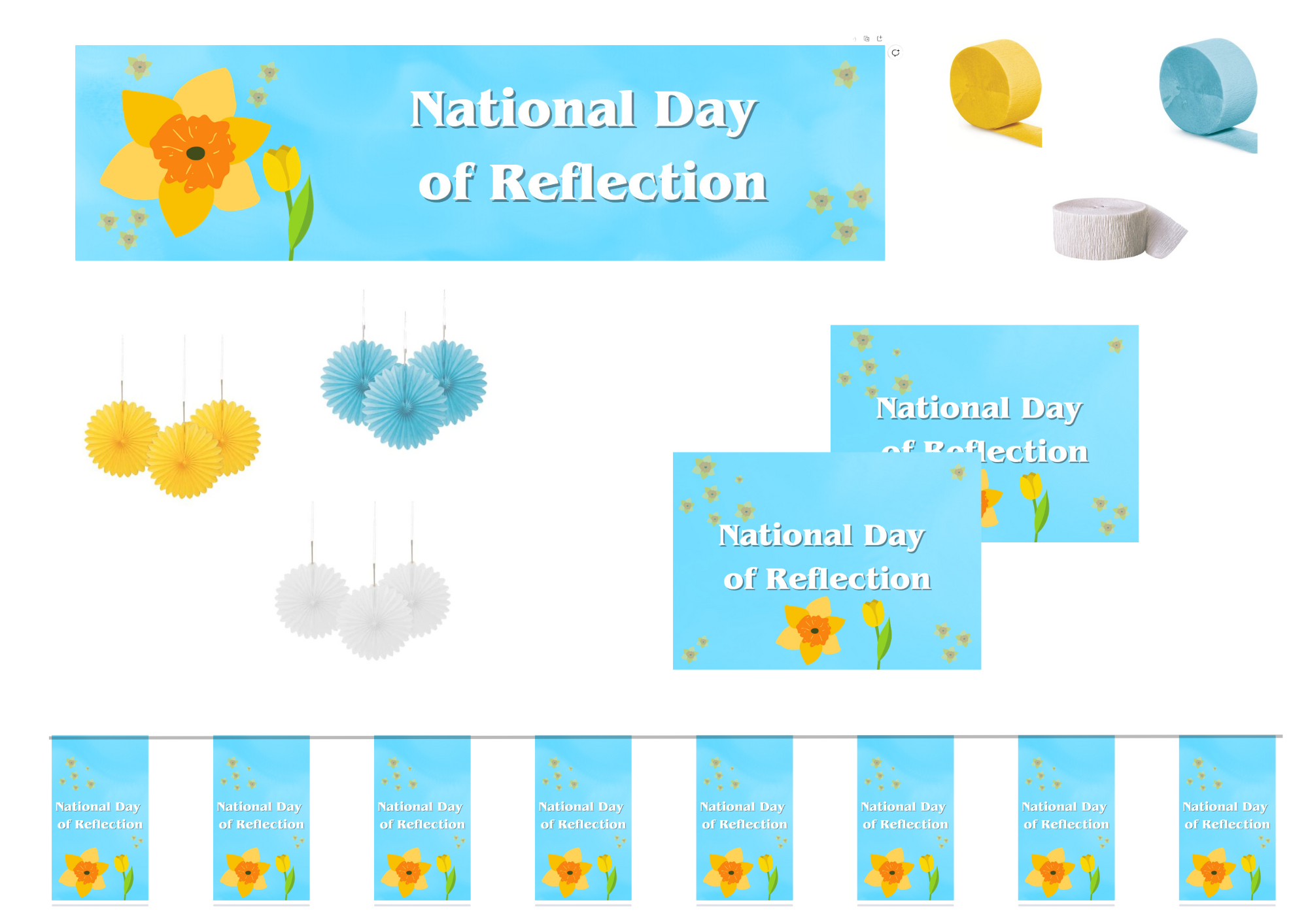 National Day of Reflection Decoration Pack Party Packs