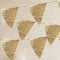 Deluxe Gold Glitter Fabric Bunting - 3m