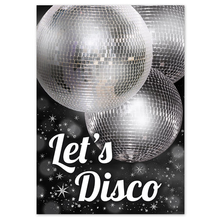 Disco Party Portrait Poster - A3