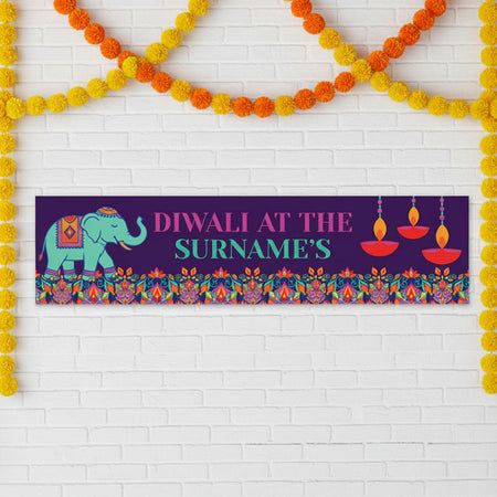 Diwali Personalised Banner Decoration - 1.2m