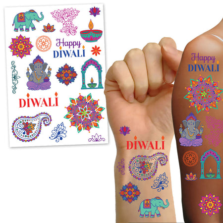 Diwali Tattoos - Sheet of 18