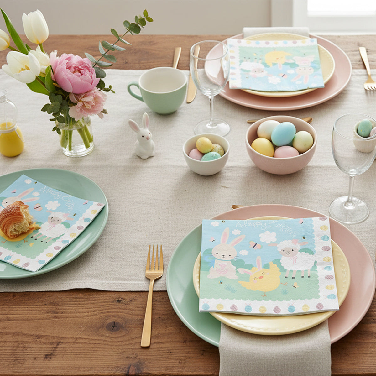 Cute Easter Paper Napkins Pack of 20 | Easter Party Tableware – Party Packs