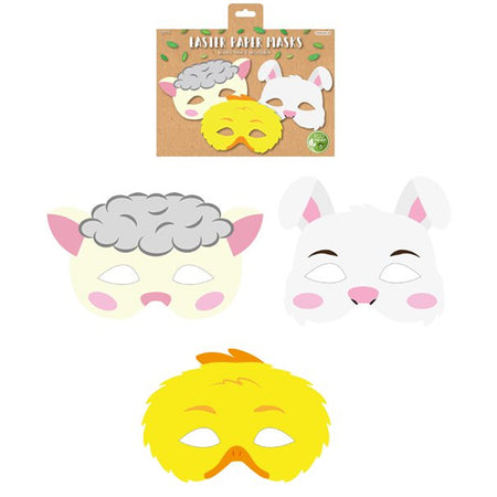 Paper Easter Masks - Pack of 12