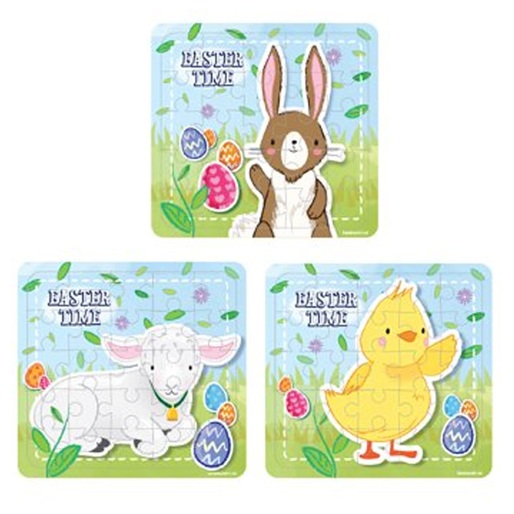 Easter Jigsaw Puzzle - 3 Assorted Designs - 13cm - Each