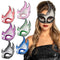 Flame Glitter Venetian Masquerade Eye Mask - Assorted Colours - Each