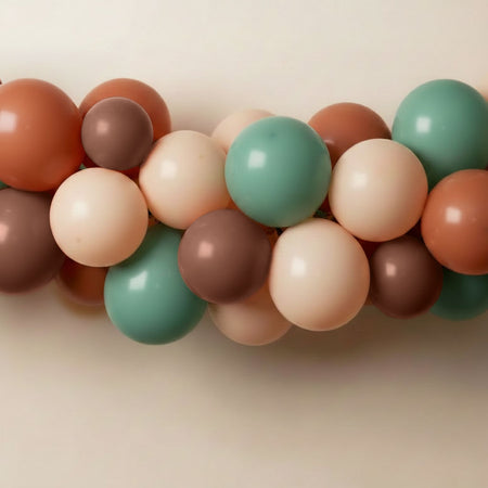 Brown & Green Tonal Woodland Balloon Arch Kit