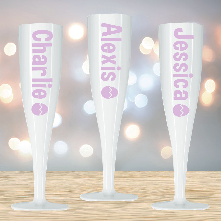 Easter Egg Personalised Champagne & Prosecco Flute Glass - 175ml - Each