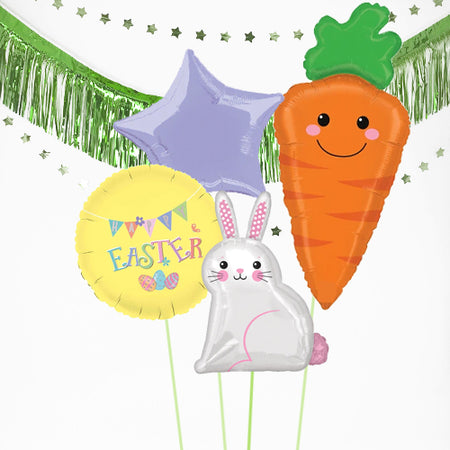 Inflated Easter Bunny and Carrot Balloon Bundle in a Box