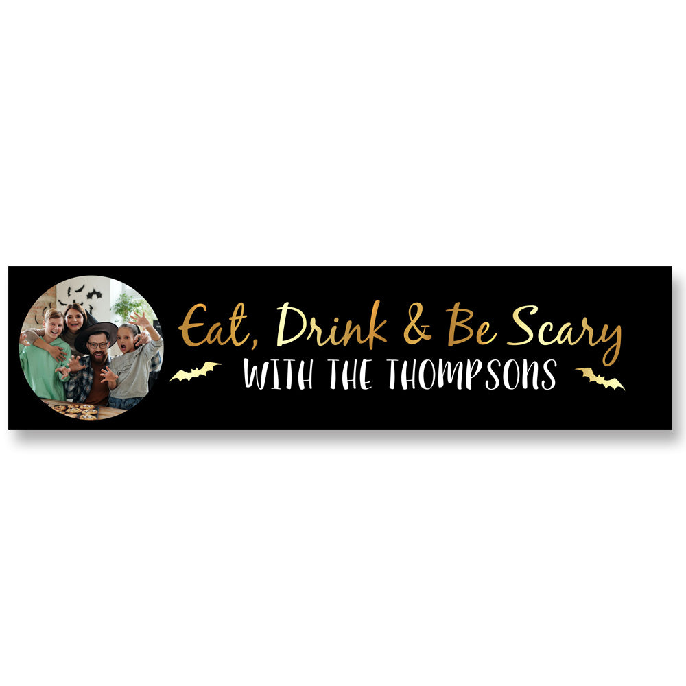 Eat, Drink and be Scary Halloween Personalised Photo Banner - 1.2m