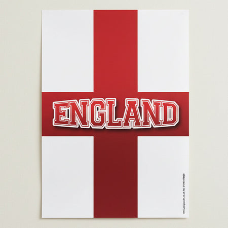 England Cross Poster - A3