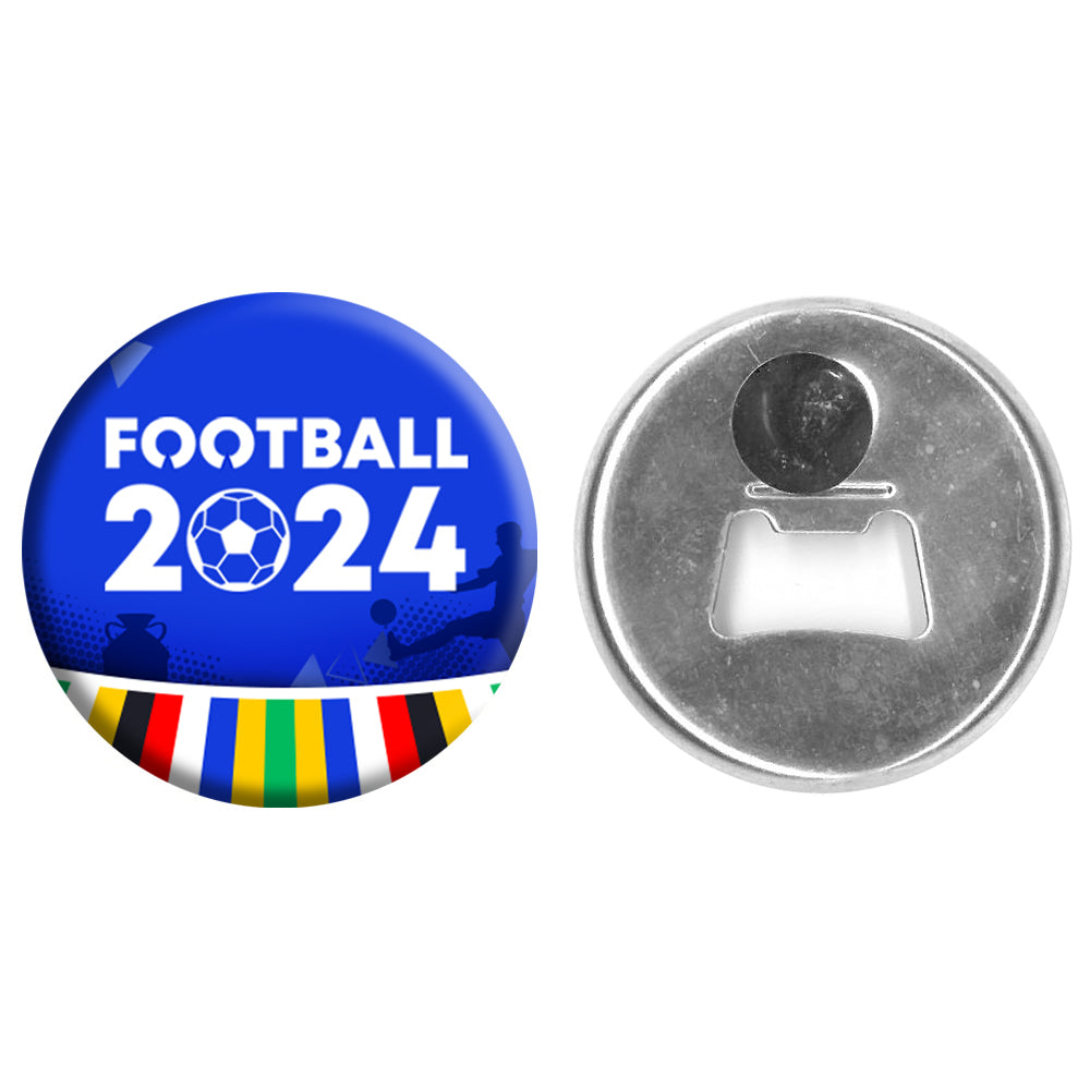Euro Football 2024 Bottle Opener Magnet - 58mm - Each