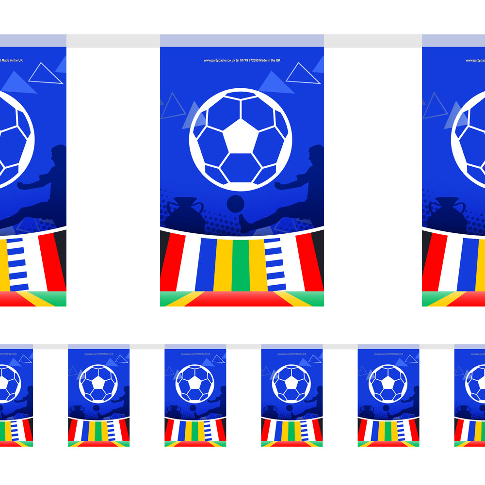 Euro Football 2024 Paper Flag Bunting Decoration - 2.4m