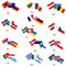 Eurovision 2024 Countries Paper Table Flag Pack with Holders - 37 Countries