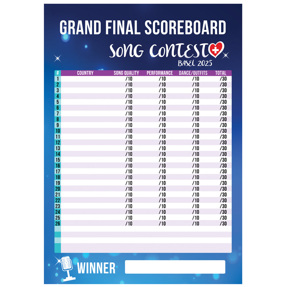 Host Your Own Song Contest Party Decoration and Novelty Pack – Party Packs