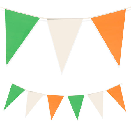 Orange, White and Green Nylon Bunting - 7m
