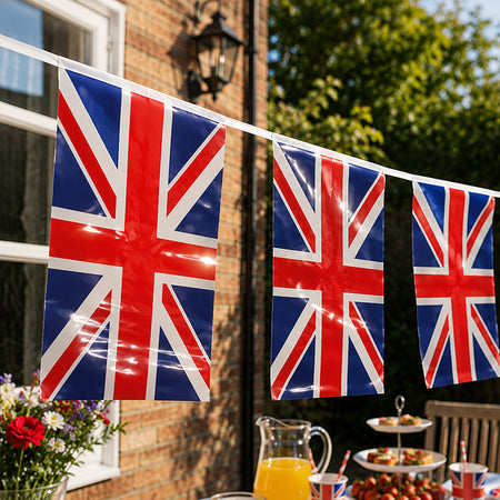 British Union Jack PVC Flag Bunting - 10m