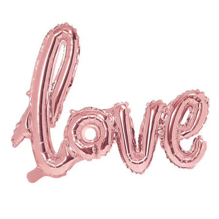 Love Rose Gold Script Phrase Air-Fill Foil Balloon - 73cm x 59cm