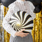 Black and White Candy Swirl Foil Balloon - 14