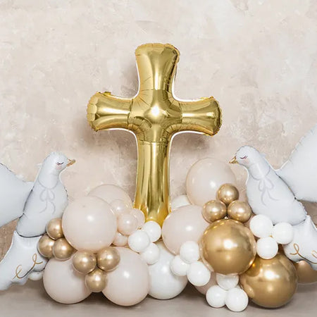 Gold Cross Foil Balloon - 40