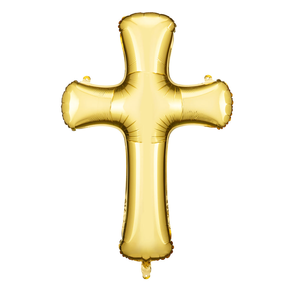 Gold Cross Foil Balloon - 40"